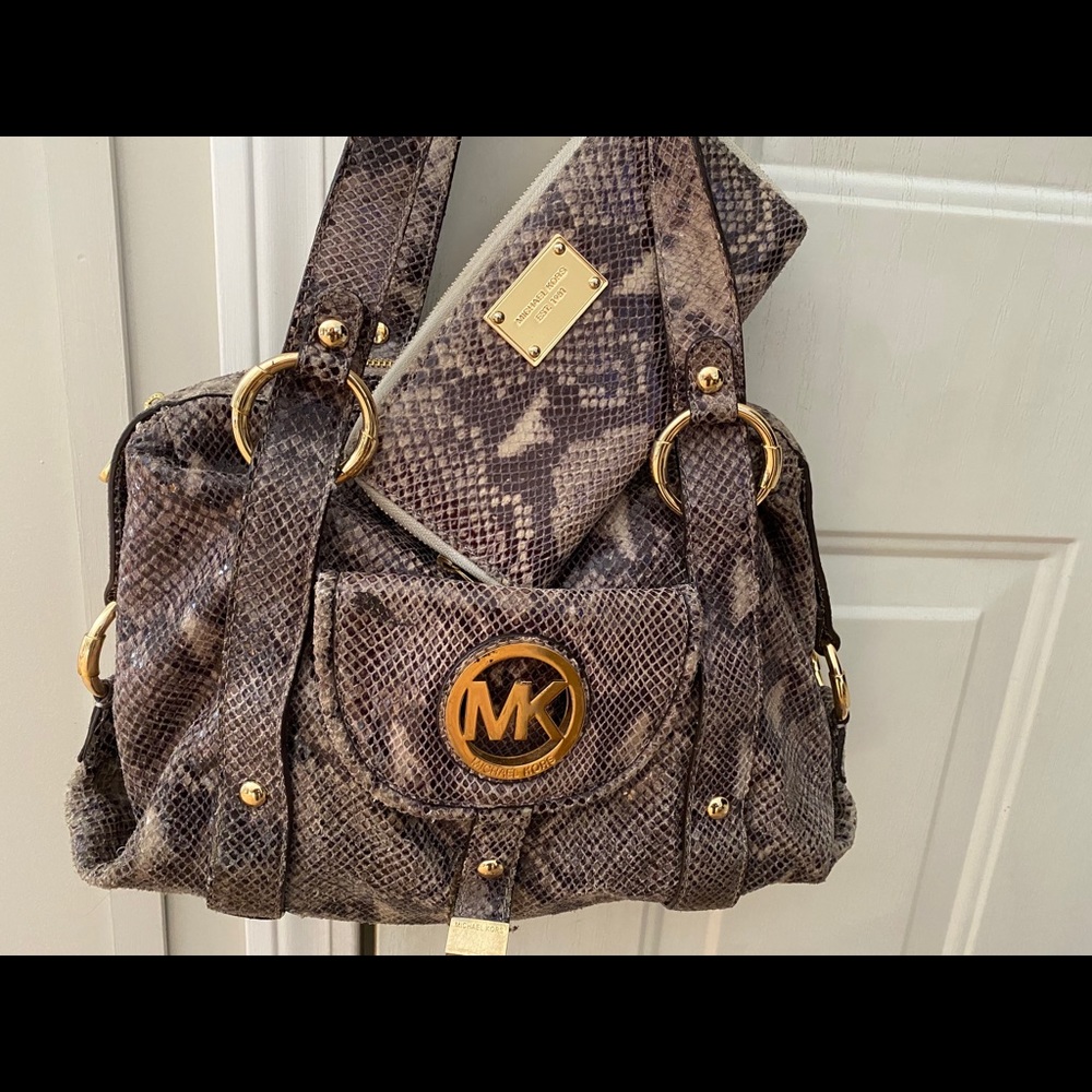 Authentic Michael Kors  Snake Skin Handbag.